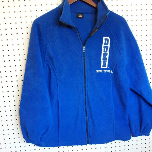 Old Varsity Brand Other - Duke Blue Devils Blue Fleece Full Zip Jacket Men’s Size Large NCAA